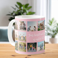 Modern Pink Personalised 18 Photo Collage