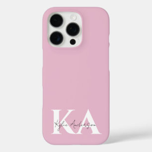 Modern Pink Personalized Monogram Name -  iPhone 16 Pro Case