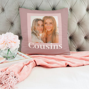 Modern Pink   Photo   Cousins Gift Cushion