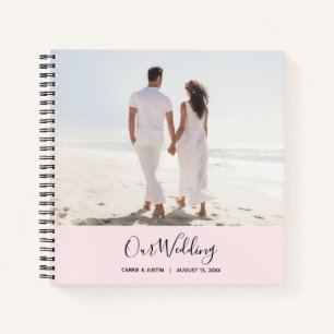 Modern Pink Photo Wedding Guest Book
