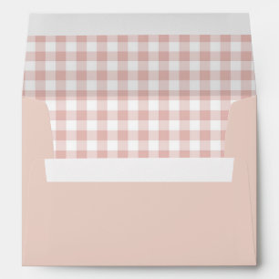 Modern Pink Plaid Summer Spring Envelope
