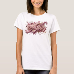 Modern Pink POUR IT UP Wearable Art T-Shirt