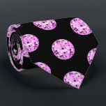Modern Pink Purple Disco Ball Pattern Black Tie<br><div class="desc">Dance,  dance! Evergreen disco mirrorball design for every dancing queen. Disco ball illustration pattern pink aesthetic home decor,  party products and gifts.</div>