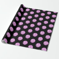 Modern Pink Purple Disco Ball Pattern Black