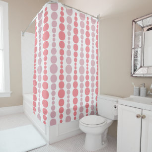 Modern Pink Rectangles Shower Curtain