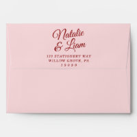 Modern Pink Red Fun Retro Bold Funky Wedding