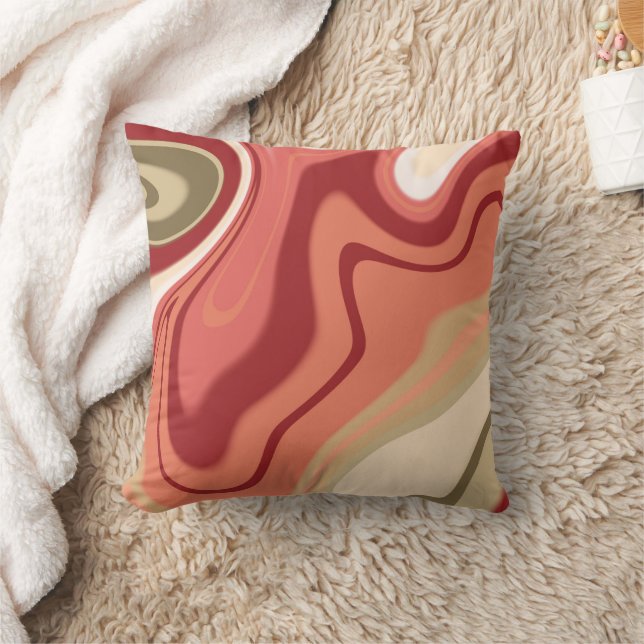 Modern Pink Red Rainbow Personalised Girly Cushion (Blanket)