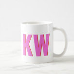 Modern Pink Red Shadow Monogram Personalised Coffee Mug<br><div class="desc">Sip in style with this modern monogram mug featuring a sleek design in pink with a bold red shadow effect. Personalised with your initials, this mug combines contemporary flair with a touch of elegance. The striking colour combination and minimalist typography make it a standout piece, perfect for adding a personalised...</div>