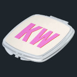 Modern Pink Red Shadow Monogram Personalised Compact Mirror<br><div class="desc">Stay fabulous on the go with our Modern Pink and Red Shadow Monogram Compact Mirror. This stylish accessory showcases a bold monogram with a trendy pink and red shadow effect, making it both functional and fashionable. Perfect for touch-ups and as a personalised gift, this mirror adds a dash of modern...</div>
