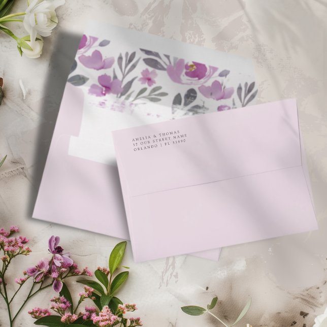 Modern Pink Return Address Wedding Envelope (Creator Uploaded)