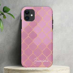 Modern Pink Rose Gold iPhone 11 Case