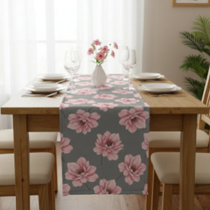 Modern Pink Rose Table Runner