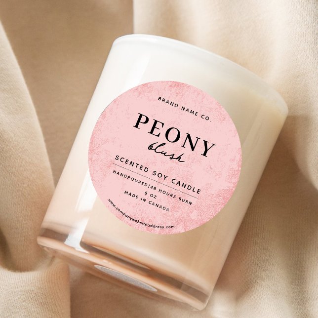 Modern Pink Rustic Classic Round Sticker (Creator Uploaded)