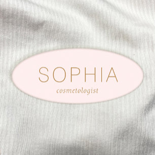 Modern Pink Salon Spa Name Tag