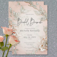 Modern Pink Satin Embroidery & Glam Bridal Brunch