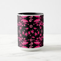 Modern Pink Scandinavian Floral Pattern