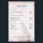 Modern Pink-Silver Glitter Salon Flyer<br><div class="desc">Modern,  pink-silver glitter salon flyer. Perfect for Hairdresser,  Makeup,  Nail & Lashes Artists and more. Edit your text in minutes.</div>