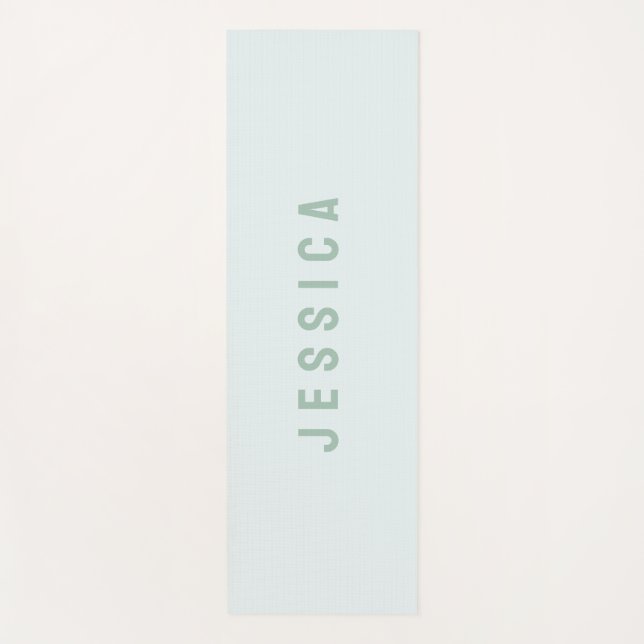 Modern Pink Simple Minimalist Name Yoga Mat (Front)