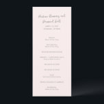 Modern Pink Simple Wedding Program<br><div class="desc">Elegant wedding program featuring a simple and classic design with your names in a modern handwritten script.  A traditional style that is great for an informal or formal wedding.</div>
