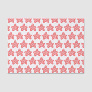 Modern Pink Star Sketch Pattern Tissue Paper