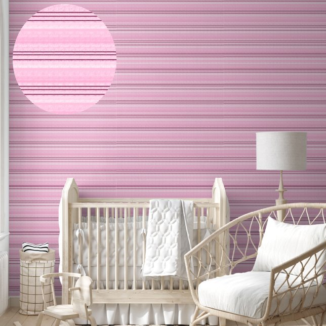 Modern Pink Stripes Peel and Stick Soft Pastel  Wallpaper (Creator Uploaded)