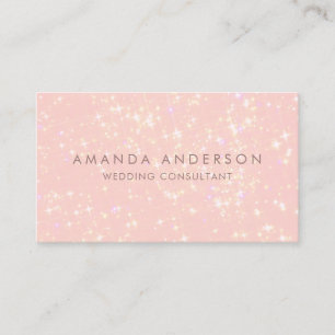 Modern Pink Subtle Glitter Bokeh   Business Card