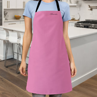 Modern Pink template, Black Script Apron