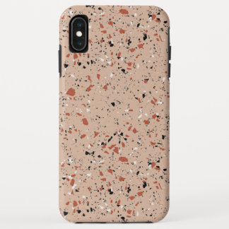 Modern Pink Terrazzo Print Pattern iPhone XS Max Case