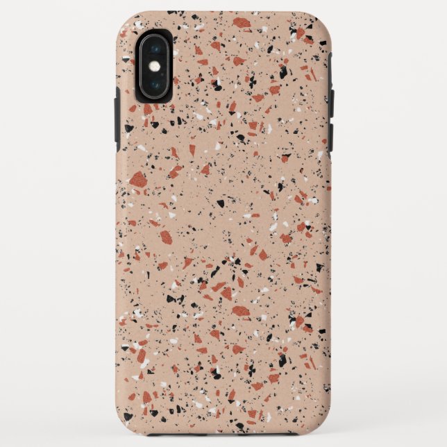 Modern Pink Terrazzo Print Pattern Case-Mate iPhone Case (Back)