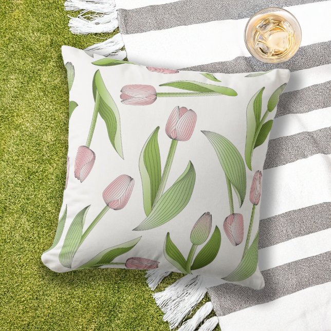 Modern Pink Tulip Cushion (Creator Uploaded)