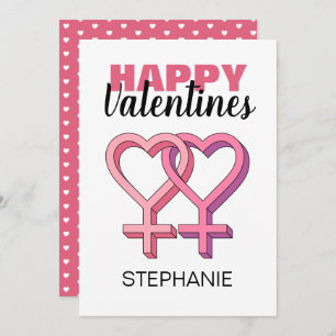 Modern Pink Valentines Day Holiday Card