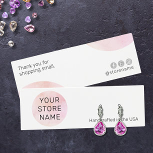 Modern Pink Watercolor Earring Display