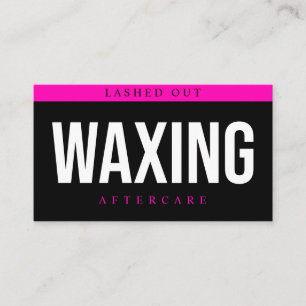 Modern Pink Waxing Aftercare Card, Hair Removal  B Business Card