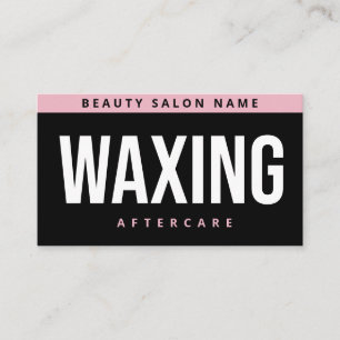 Modern Pink Waxing Aftercare Card, Hair Removal  Business Card