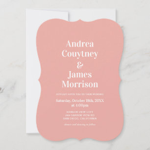 Modern Pink Wedding Invitation