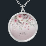 Modern Pink White Floral Necklace<br><div class="desc">Beautiful Modern Pink White Floral Necklace</div>