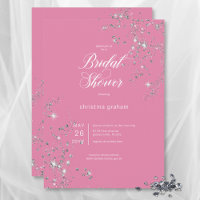 Modern Pink & White Glam Diamonds Bridal Shower