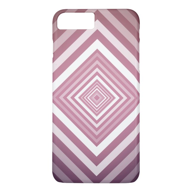 Modern Pink & White Gradation Squares Case-Mate iPhone Case (Back)