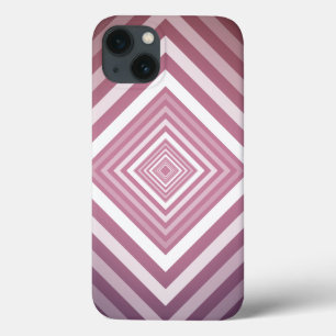 Modern Pink & White Gradation Squares iPhone 13 Case