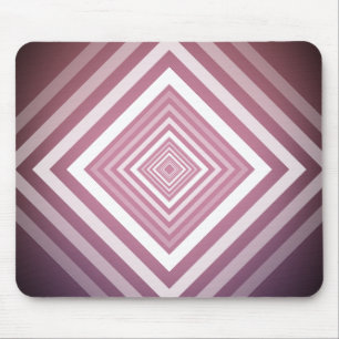 Modern Pink & White Gradation Squares Mouse Pad