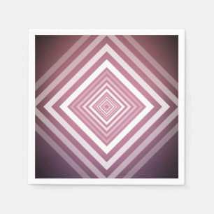 Modern Pink & White Gradation Squares Napkin