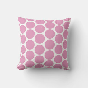 MODERN PINK, WHITE POLKA DOTS CUSHION
