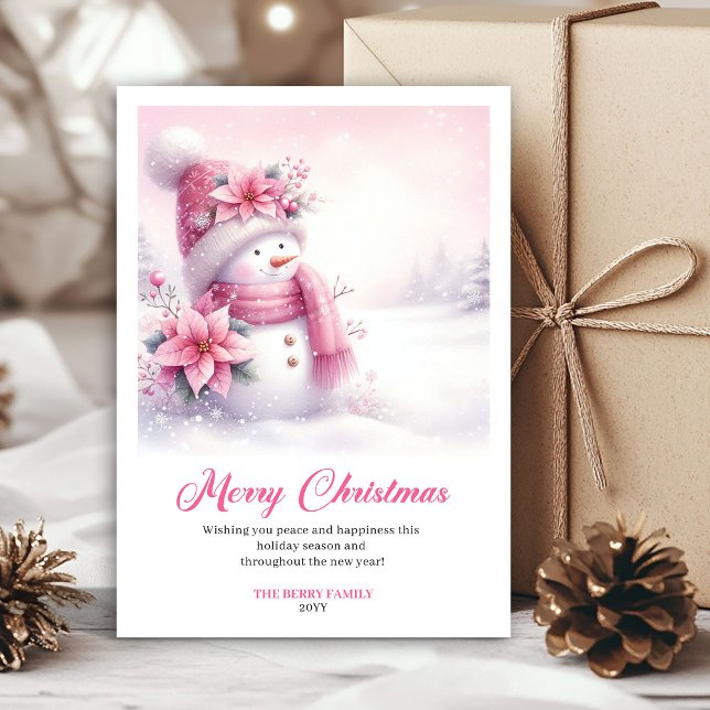 Modern Pinkmas Download Christmas Scene Greeting   Holiday Card (Modern Pinkmas Download Christmas Scene Greeting Card

)