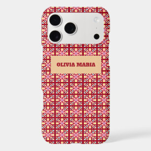 Modern Pixel Geometry Abstract Cross Art Pattern