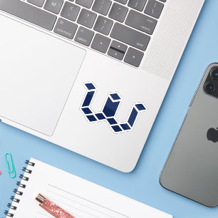 Modern Pixel W Letter Monogram