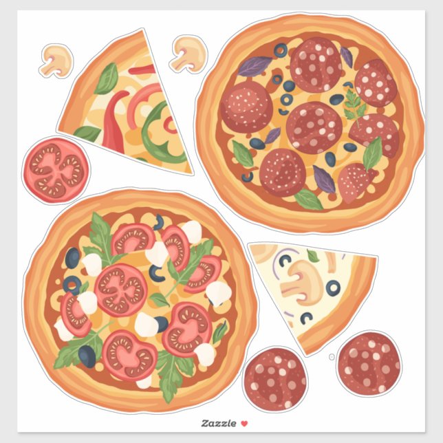 Modern Pizza Pepperoni Food Fun (Sheet)