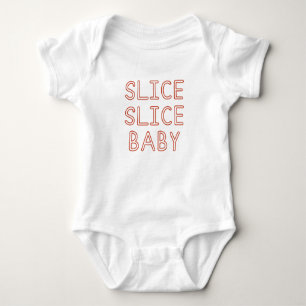Modern Pizza Slice Slice Baby First Birthday Baby Bodysuit