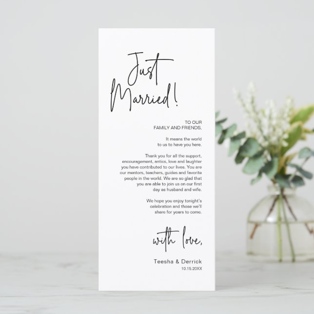 Modern Place Setting Dinner Party Thank You Card (Standing Front)