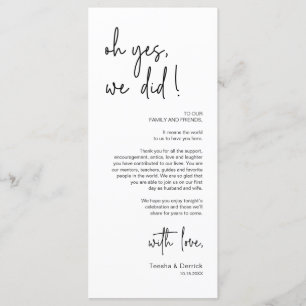 Modern Place Setting Dinner Party Thank You Card