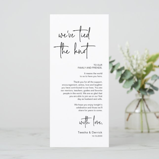 Modern Place Setting Dinner Party Thank You Card (Standing Front)